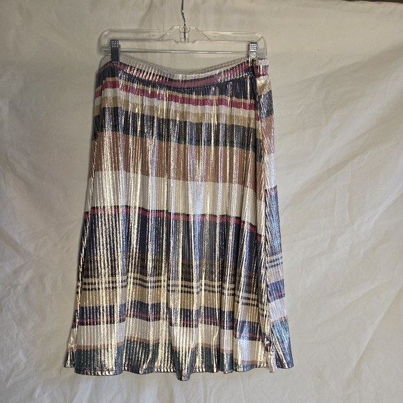 MODCLOTH METALLIC SKIRT ELASTIC WAIST JESSY B - Picture 2 of 14